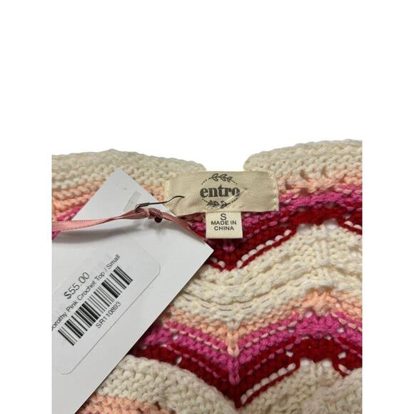 Women's crochet Crop Top Button Down Size Small Retail $55 New With Tags - Picture 3 of 6